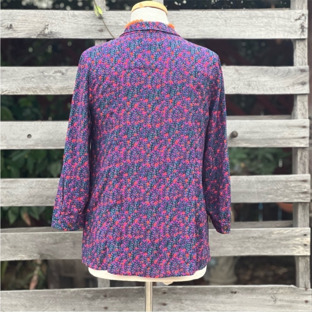 NWOT Maeve by Anthropologie "Rory" Floral V-Neck Tie Front Blouse Size 4 - Picture 6 of 10